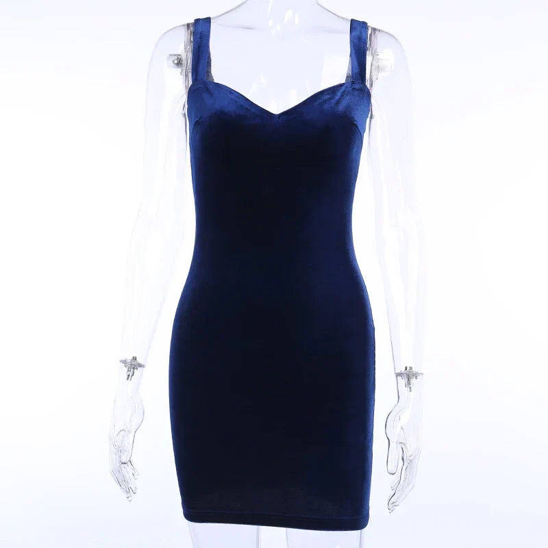 Deep V-Neck Bodycon Mini Dress