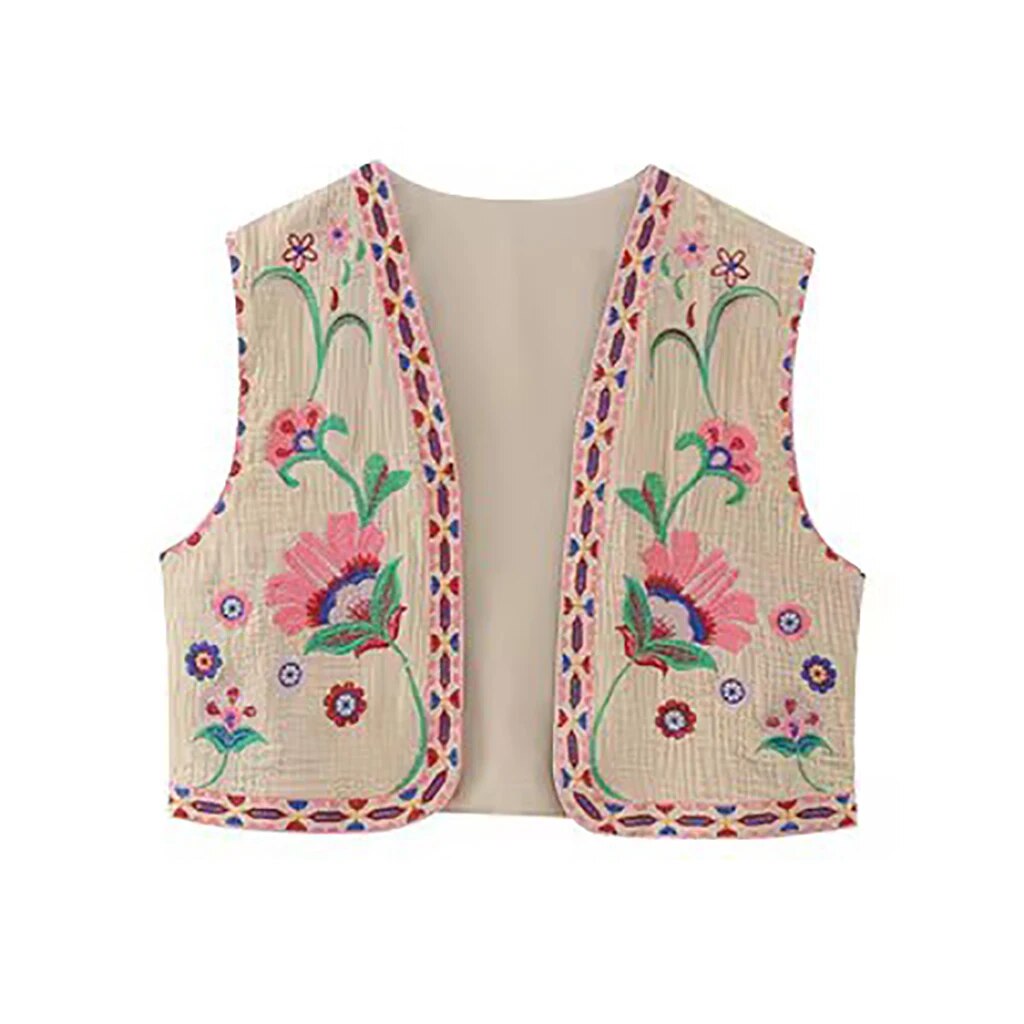 Vivienne™ | Vintage Floral Boho Vest