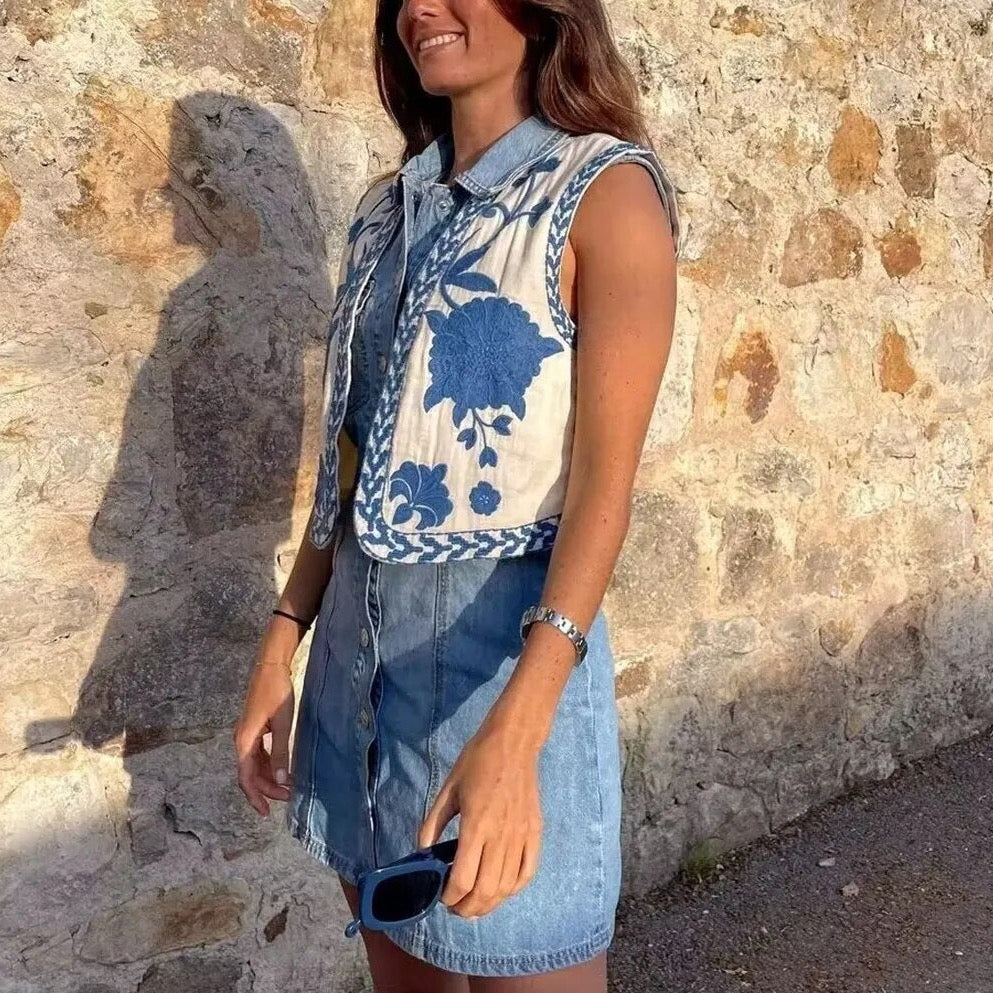 Vivienne™ | Vintage Floral Boho Vest