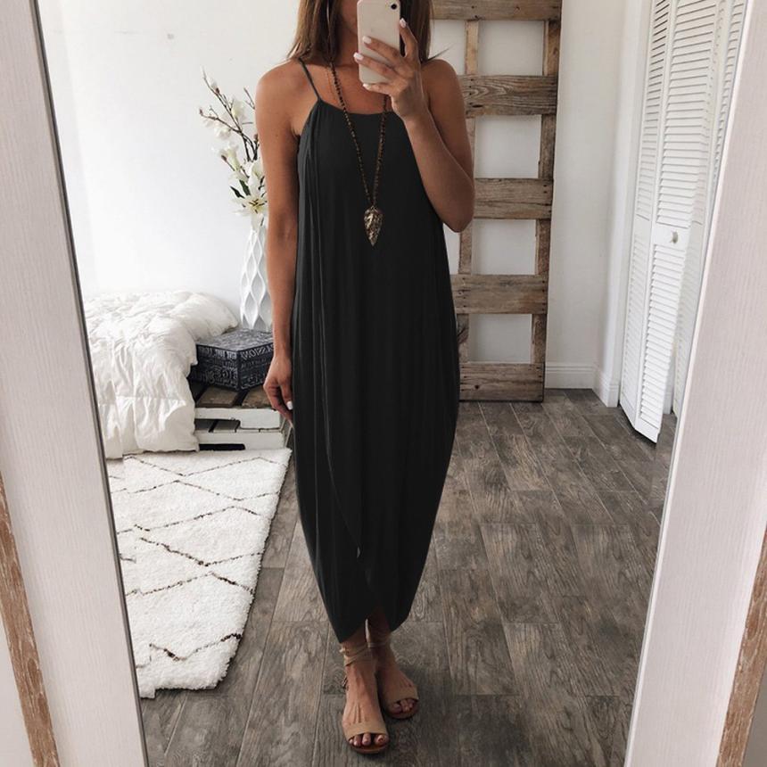 Spaghetti Strap Draped Slouchy Maxi Dress 2