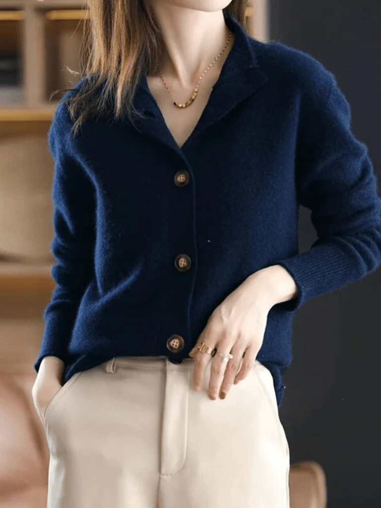 Mock Neck Button Front Oversized Sweater