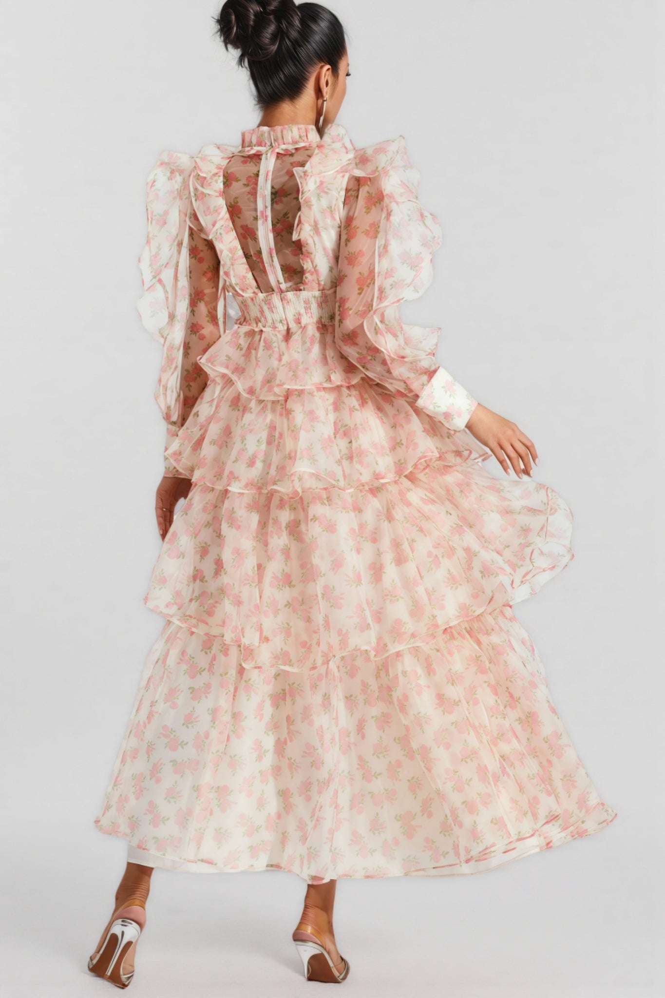 Irvan Crushed Mesh Maxi Dress - View 6