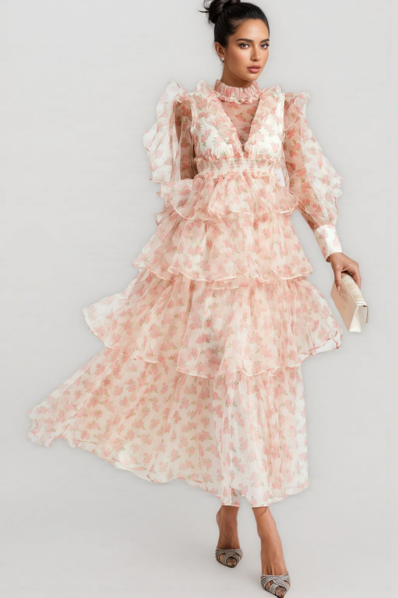 Irvan Crushed Mesh Maxi Dress - View 4