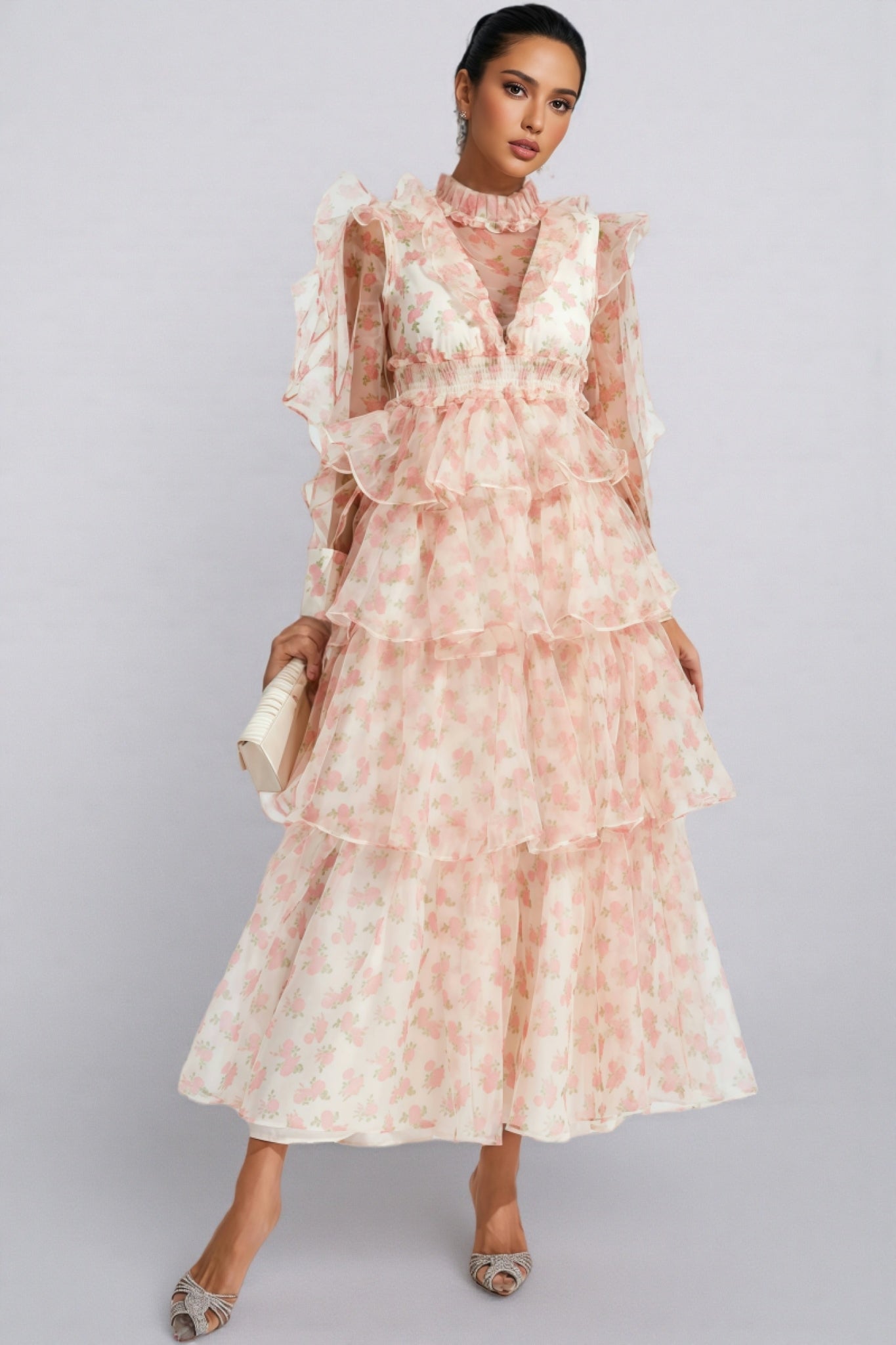 Irvan Crushed Mesh Maxi Dress - View 5