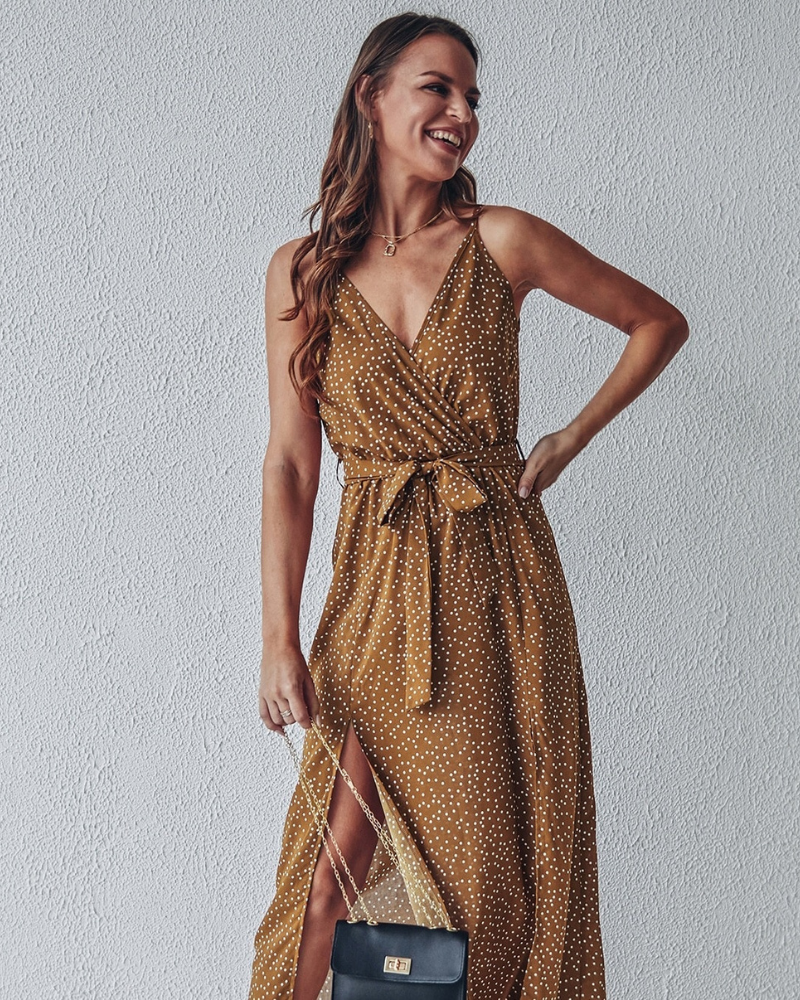 Sandra Stylish Long Dress Tailored Dress for Layered Outfit Styling