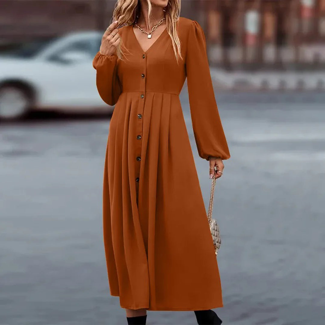 Oneida Boho V-neck Maxi Dress for Women Office and Evening