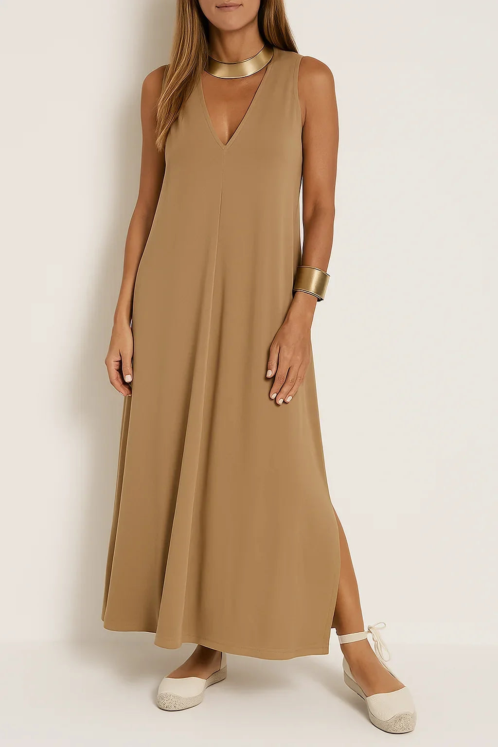 Sleeveless Maxi Dress and Duster Cardigan Two Piece Set 24