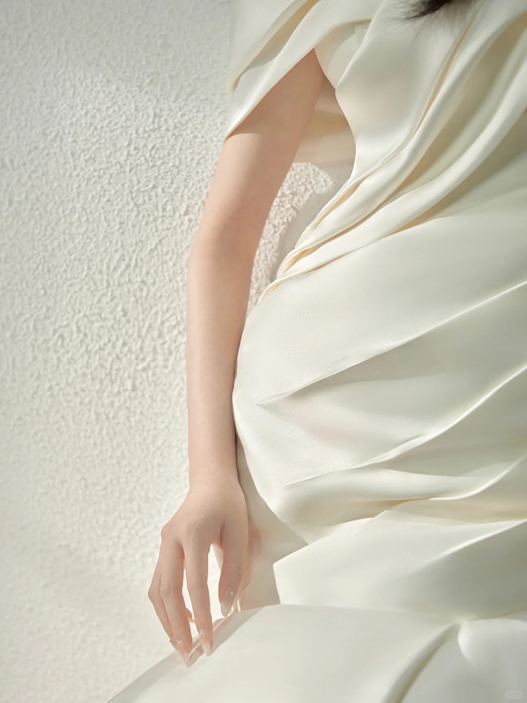 Vintage Mermaid Off The Shoulder Satin Pleated Long Wedding Dresses C3835