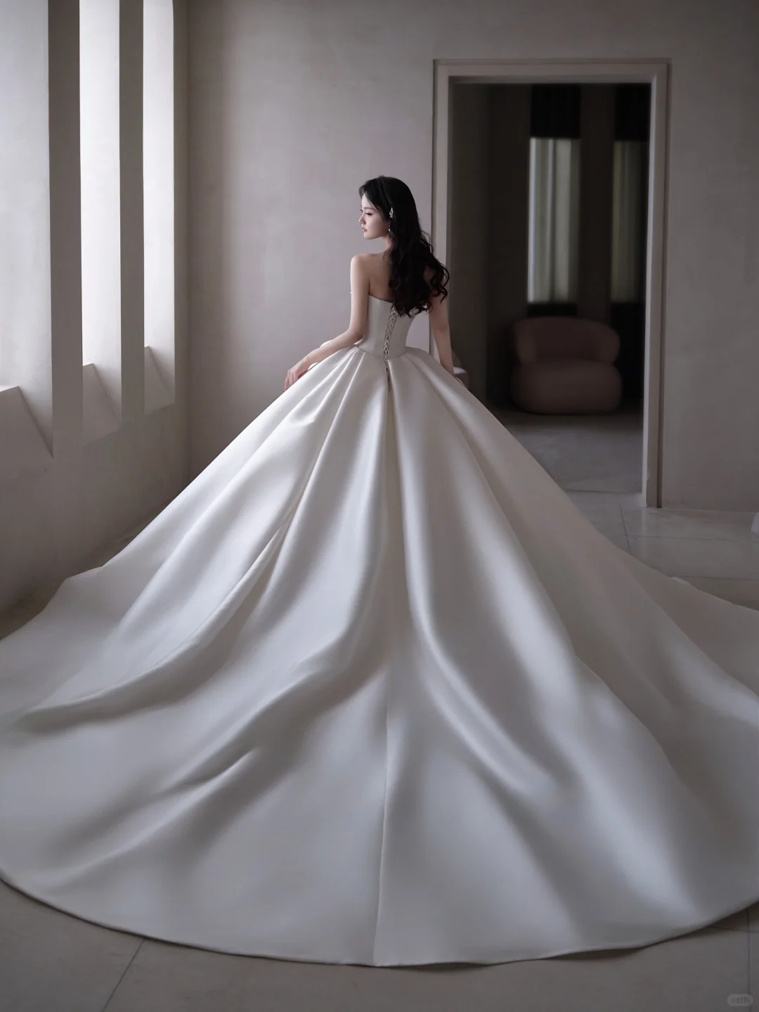 Timeless Ball Gown Strapless Satin Applique Tulle Long Wedding Dresses C3892