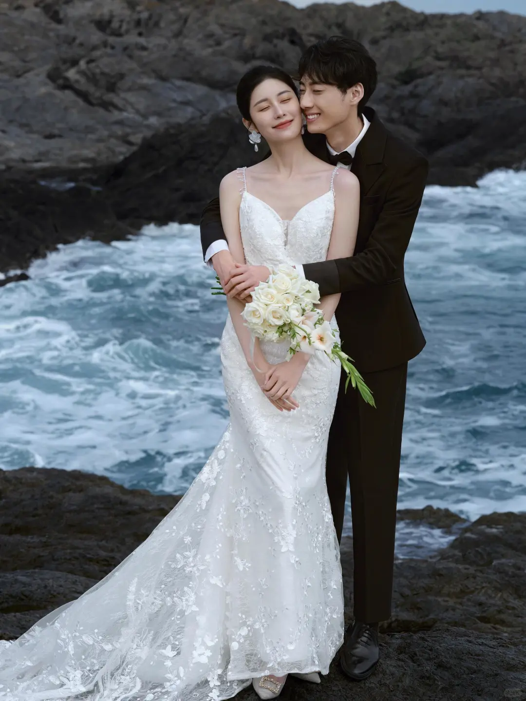 Unique Mermaid Spaghetti Strpas White Tulle Applique With Veil Long Wedding Dresses C3907