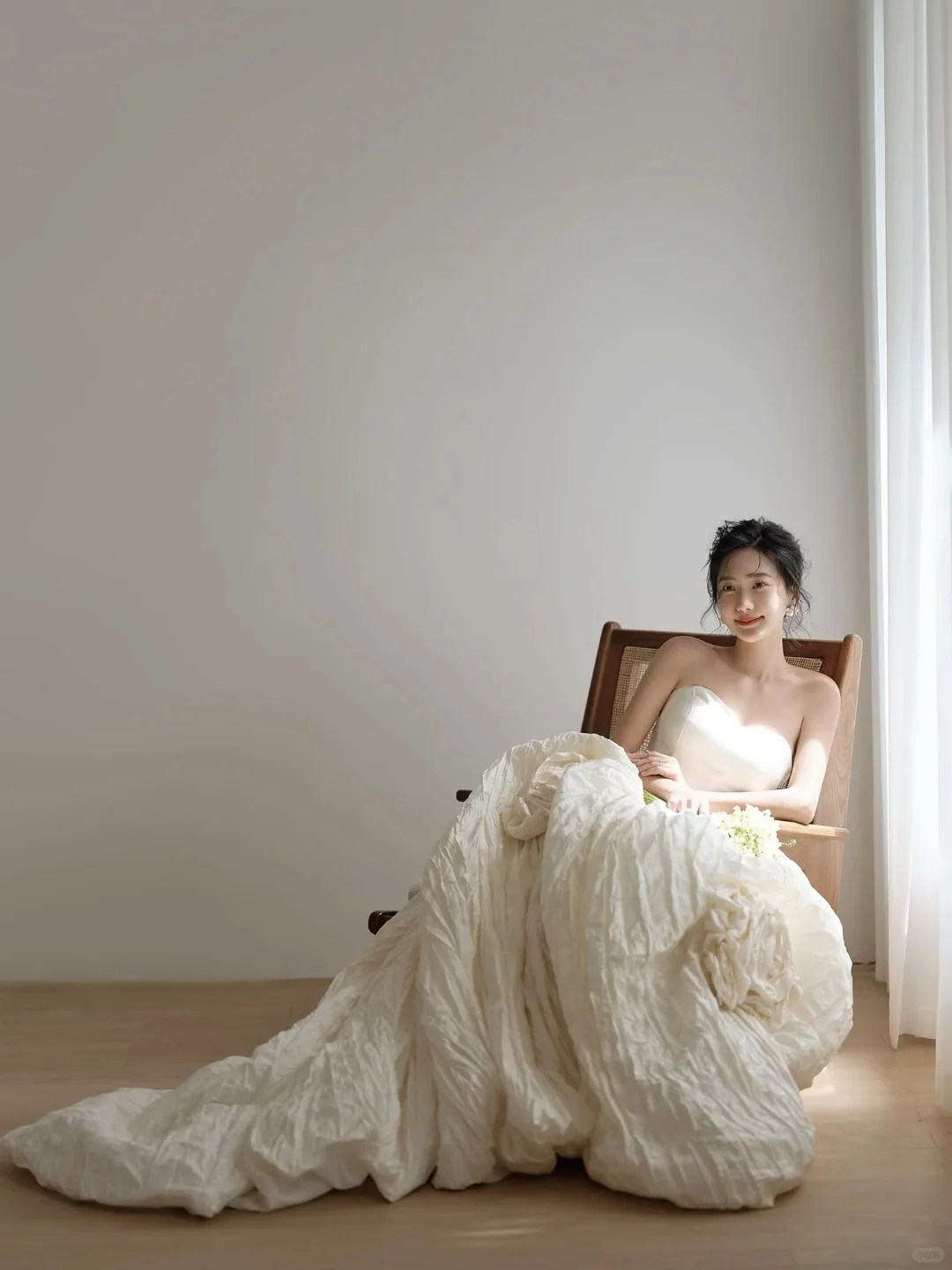 Unique Ball Gown Strapless Satin Long Wedding Dresses C3997