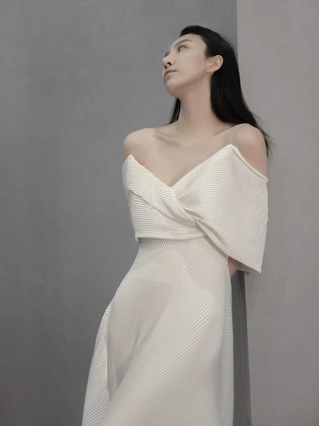 Unique A Line Spaghetti Straps Satin Long Wedding Dresses C4196