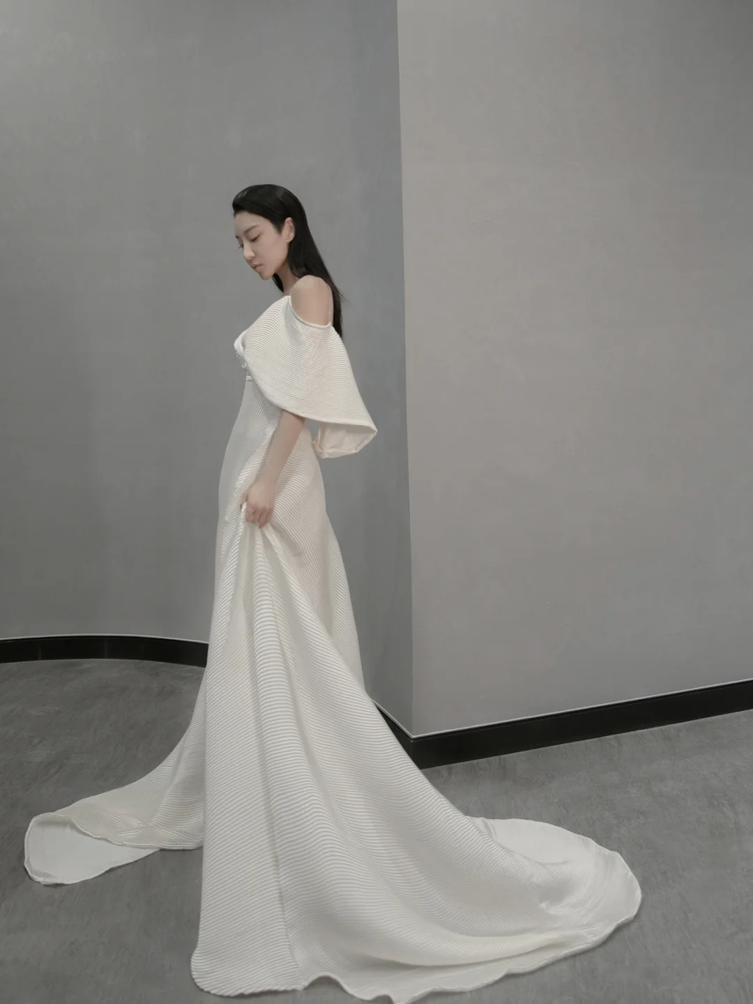Unique A Line Spaghetti Straps Satin Long Wedding Dresses C4196