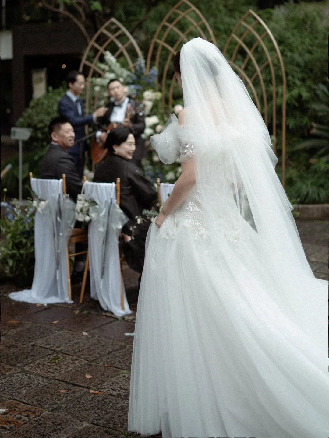 Pretty A Line Off The Shouder Tulle Lace With Veil Long Wedding Dresses C4205