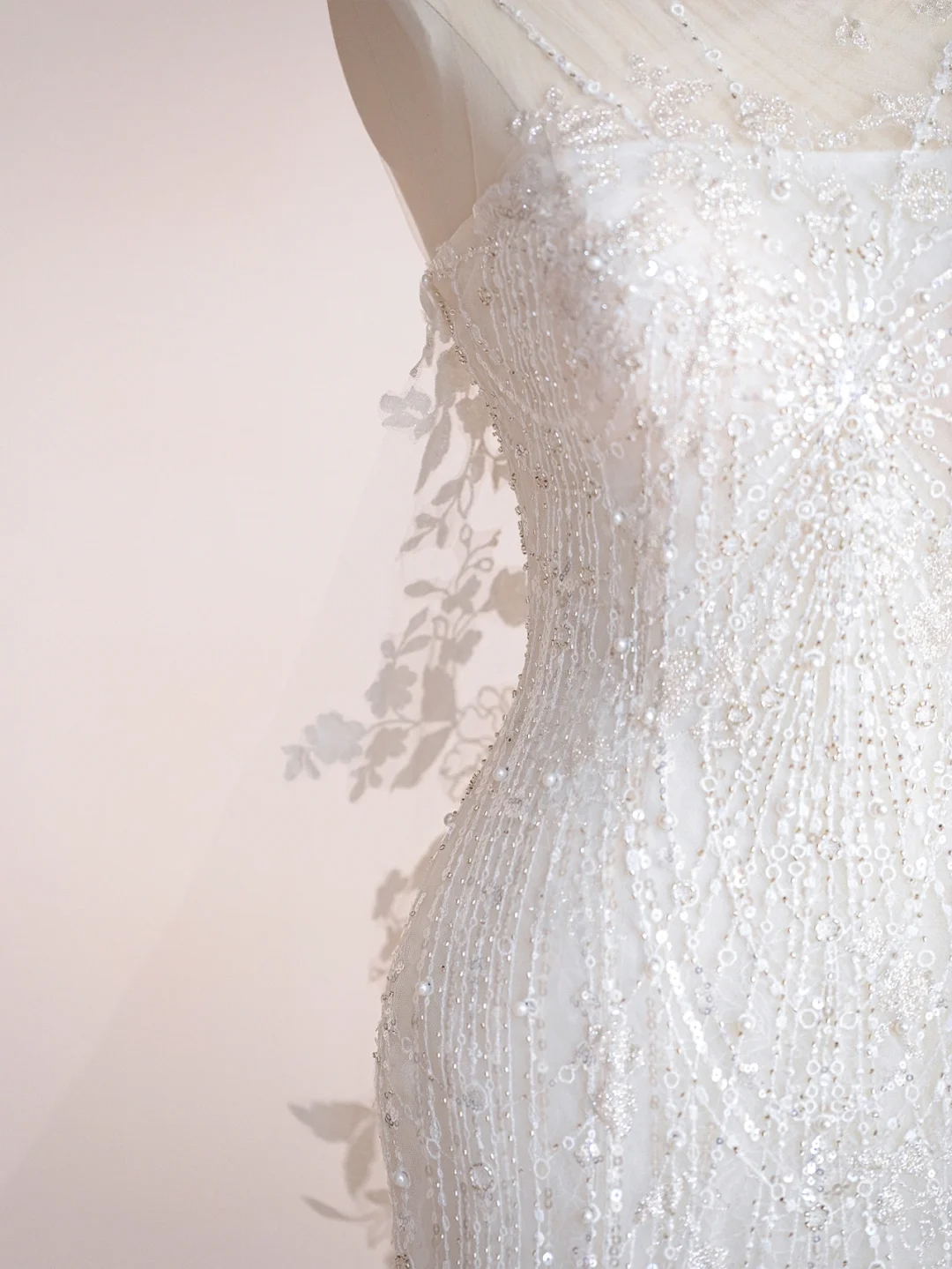 Gorgeous Mermaid Tulle Lace Sequin Long Wedding Dresses C4216