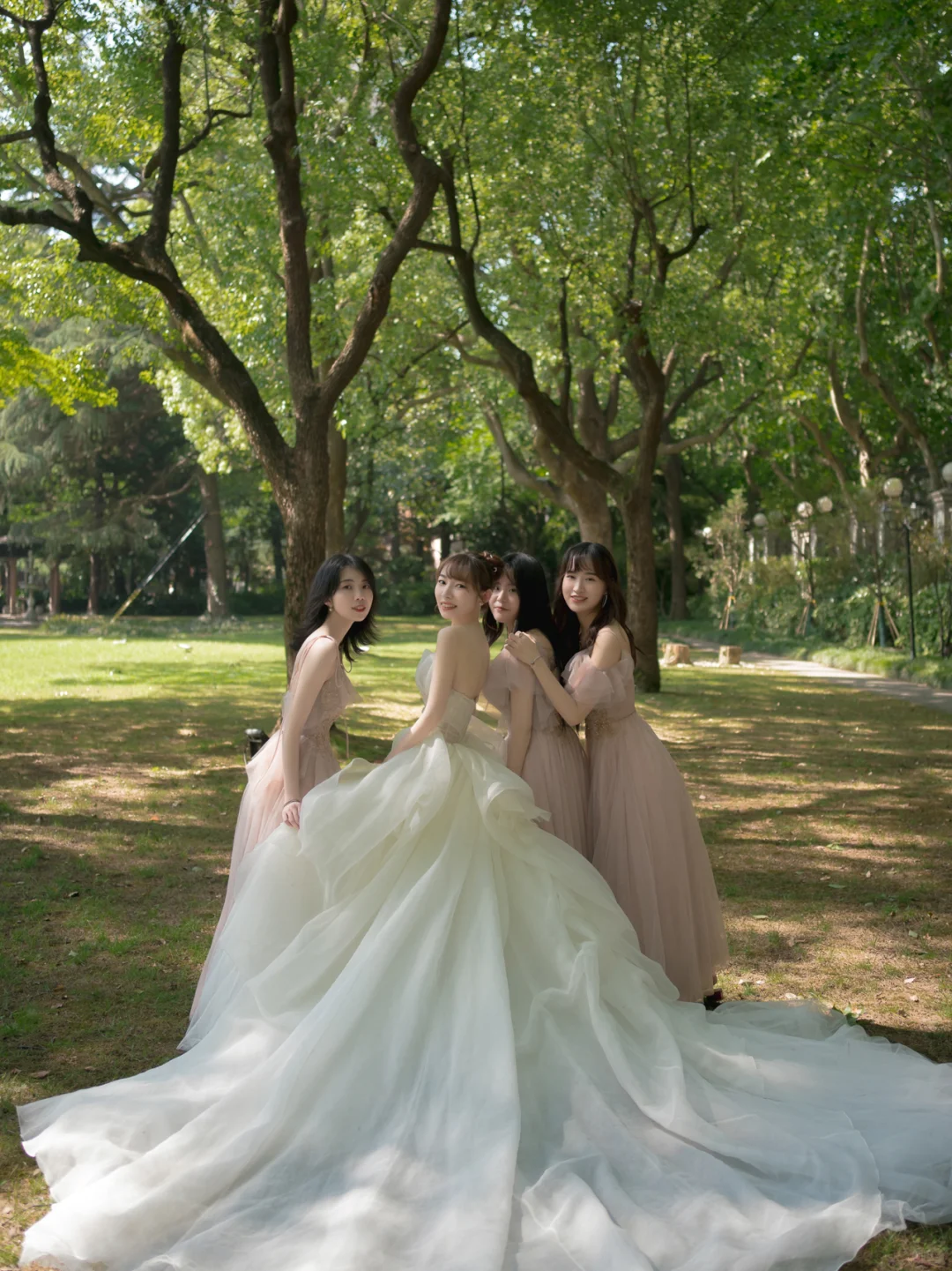 Elegant Ball Gown Strapless Satin Long Wedding Dresses C4219