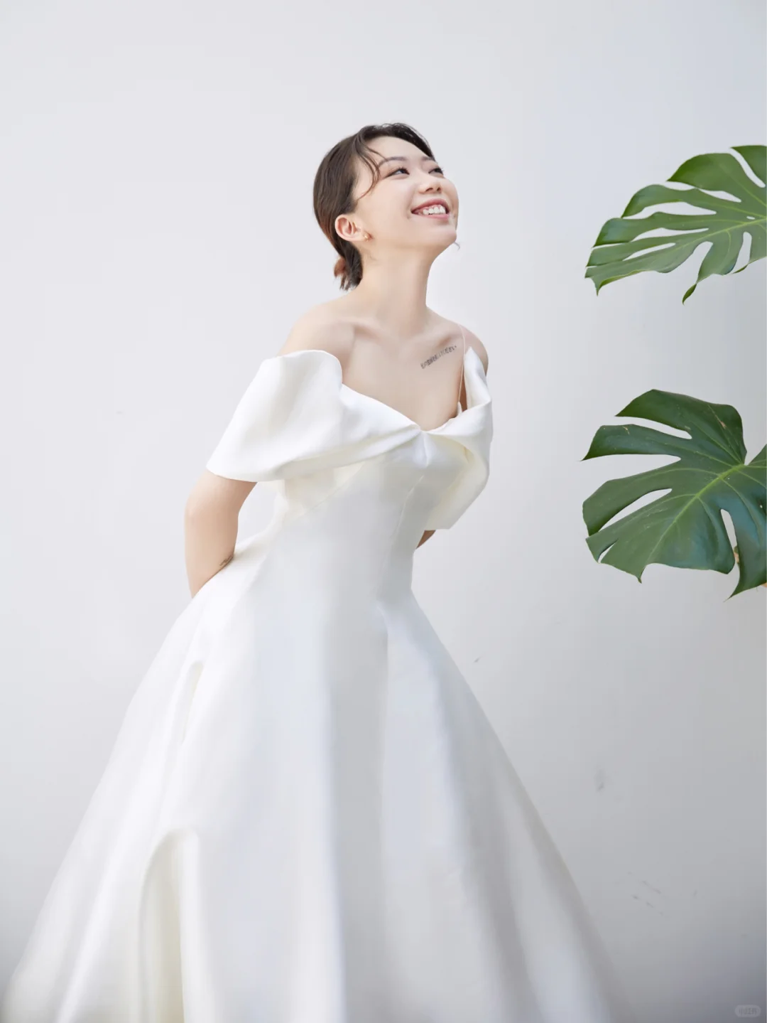 Elegant Ball Gown Off The Shoulder Satin Long Wedding Dresses C4225