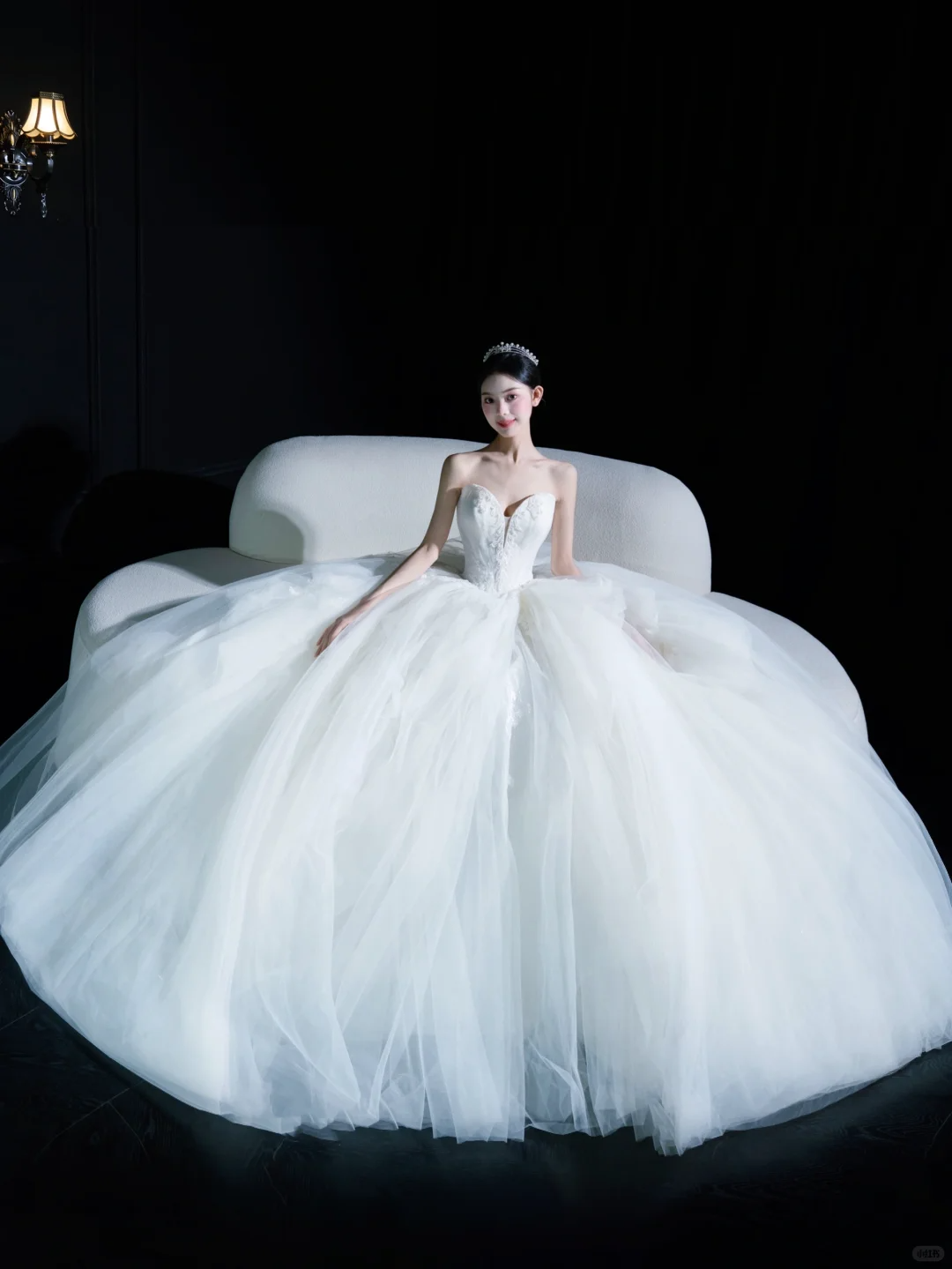 Timeless Ball Gown Strapless Satin Tulle Long Wedding Dresses C4322