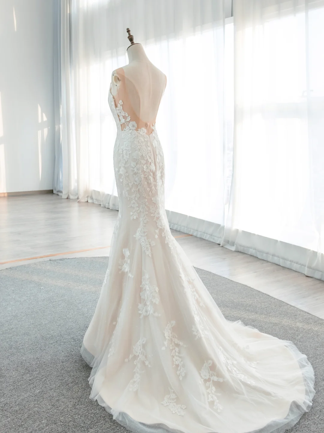 Dreamy Mermaid Tulle Lace Long Wedding Dresses C4387