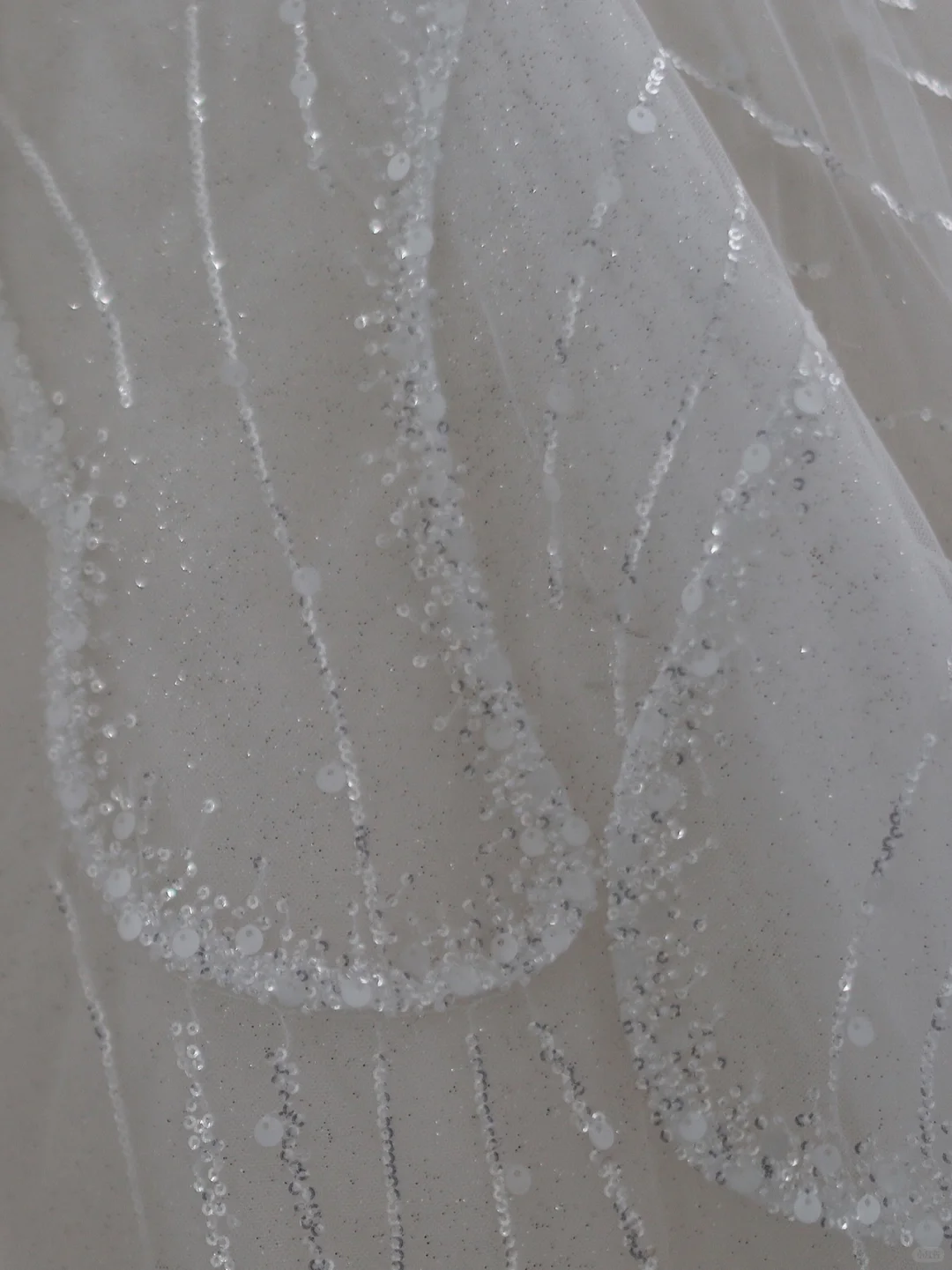 Classy Ball Gown V Neck Tulle Sequin Short Sleeves Long Wedding Dresses C4391