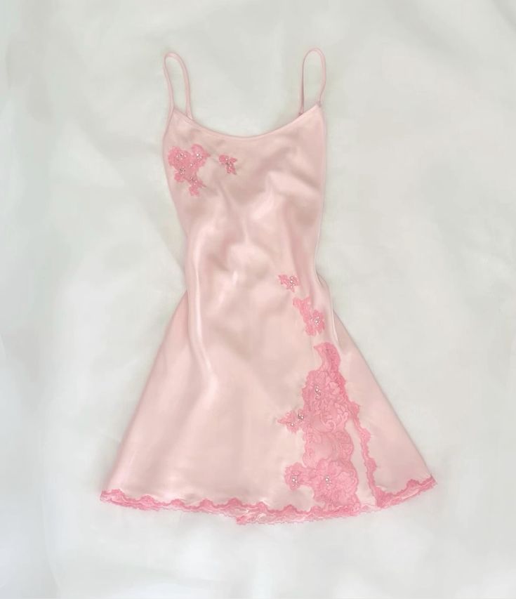 Pink A Line Spaghetti Straps Satin Applique Short Homecoming Dress 18th Birthday Outfits C4422