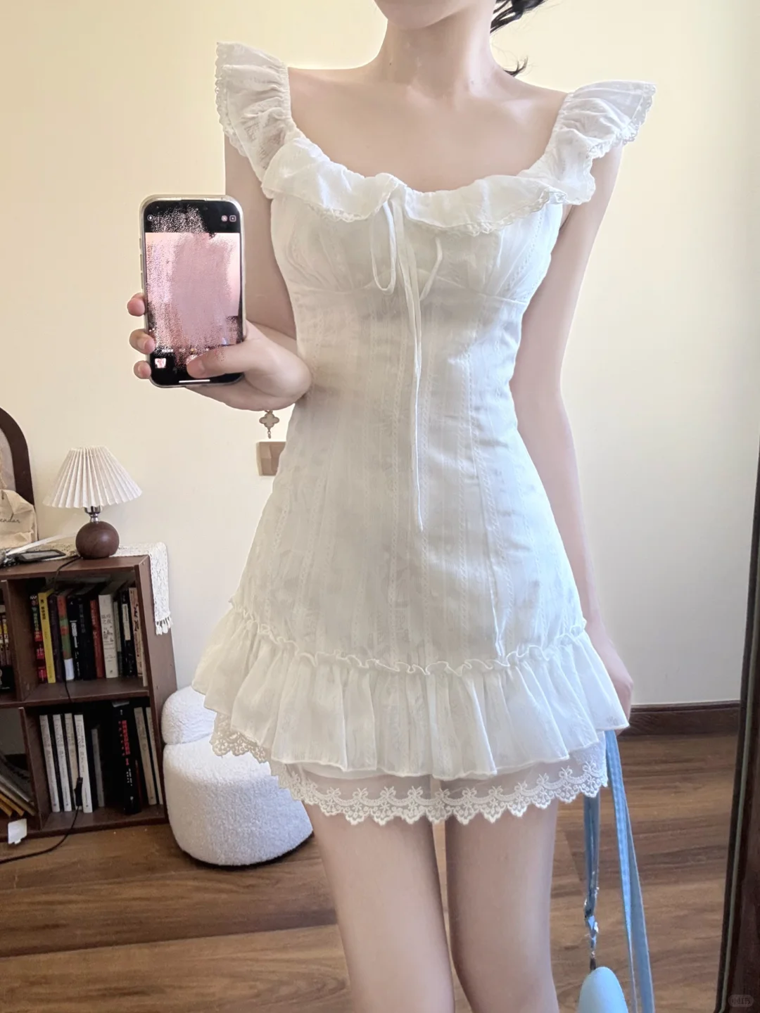 White Pretty A Line U Neck Satin Short Homecoming Dress 16th Birthday Outfits C4476