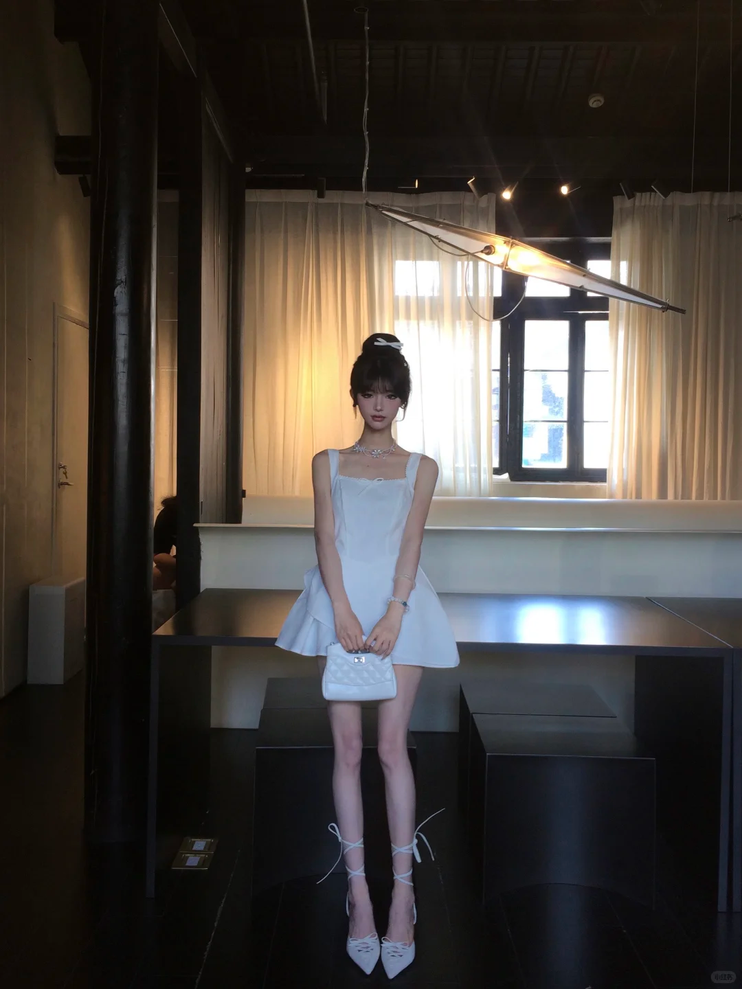 White 16th A Line Square Satin Short Homecoming Dress Birthday Outfits C4566