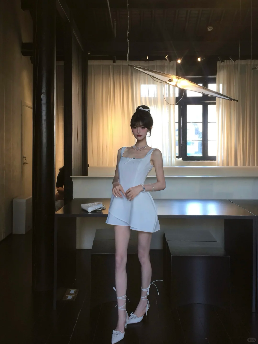 White 16th A Line Square Satin Short Homecoming Dress Birthday Outfits C4566