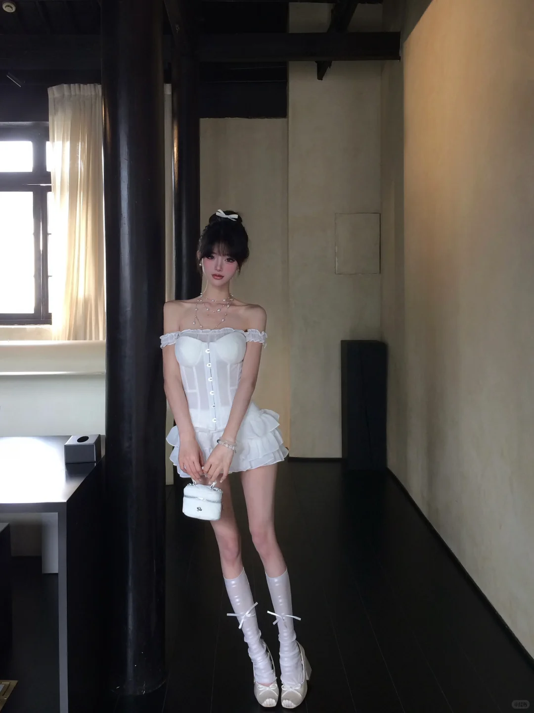 Sweet 18th White A Line Off The Shoulder Satin Chiffon Short Homecoming Dress Birthday Outfits C4567