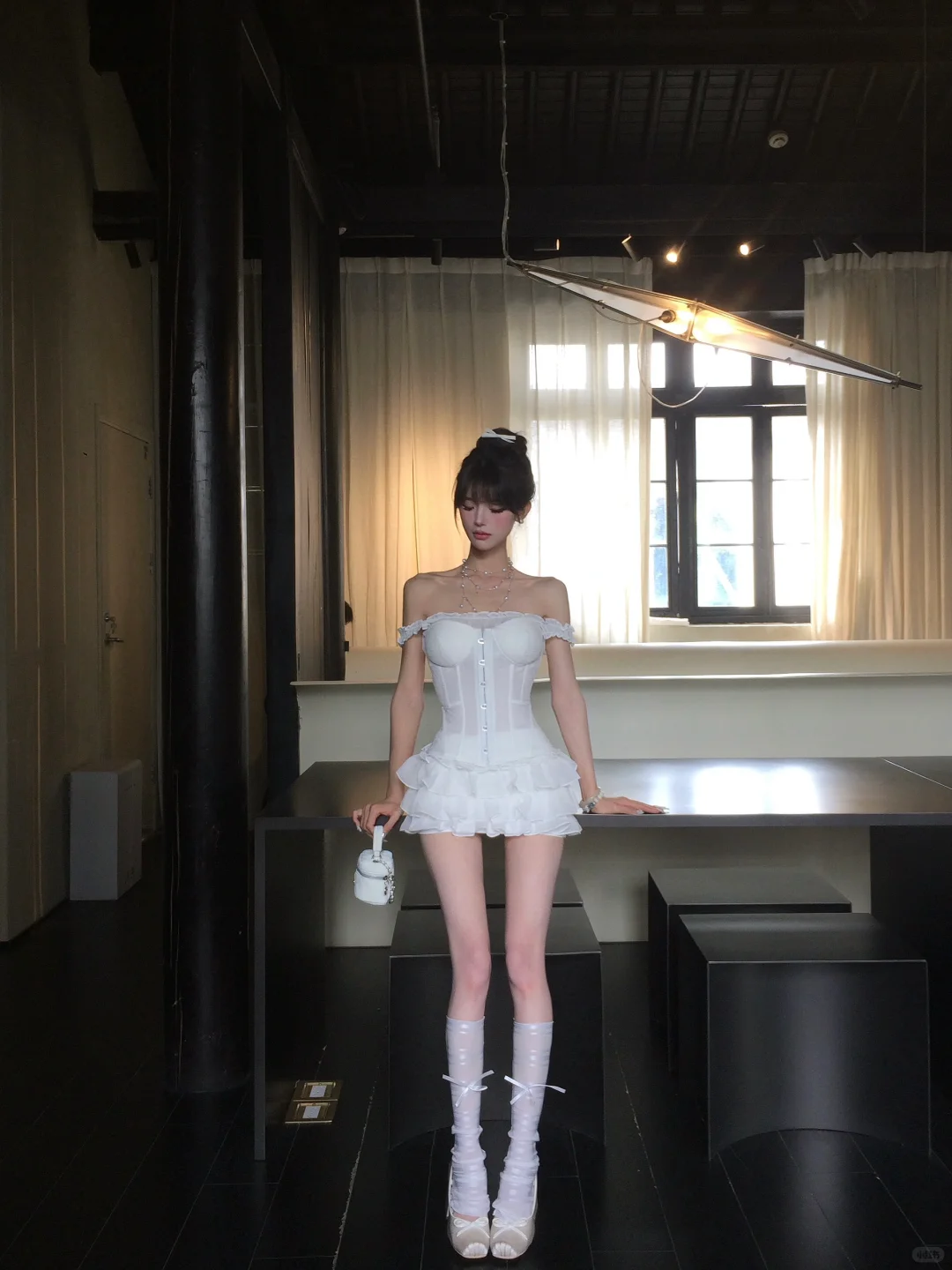 Sweet 18th White A Line Off The Shoulder Satin Chiffon Short Homecoming Dress Birthday Outfits C4567