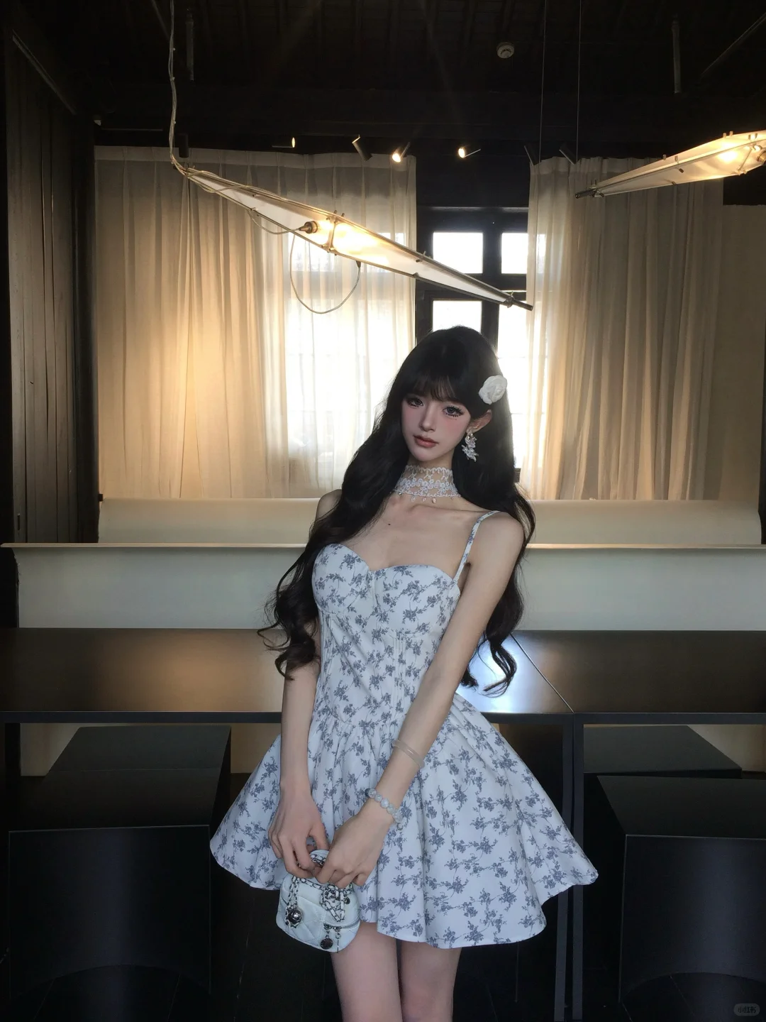 Pretty 19th A Line Spaghetti Straps Satin Printed Short Homecoming Dress Birthday Outfits C4577