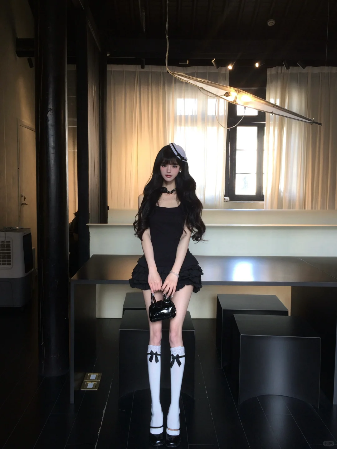 Simple 19th A Line U Neck Black Satin Short Homecoming Dress Birthday Outfits C4581