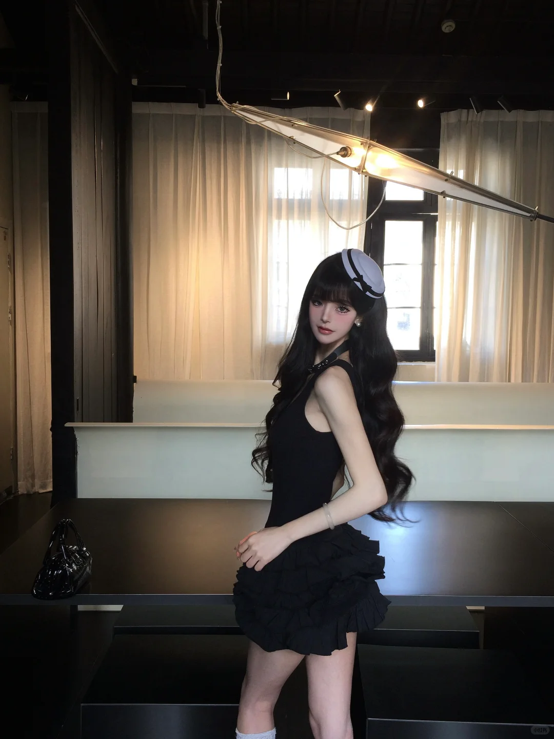 Simple 19th A Line U Neck Black Satin Short Homecoming Dress Birthday Outfits C4581