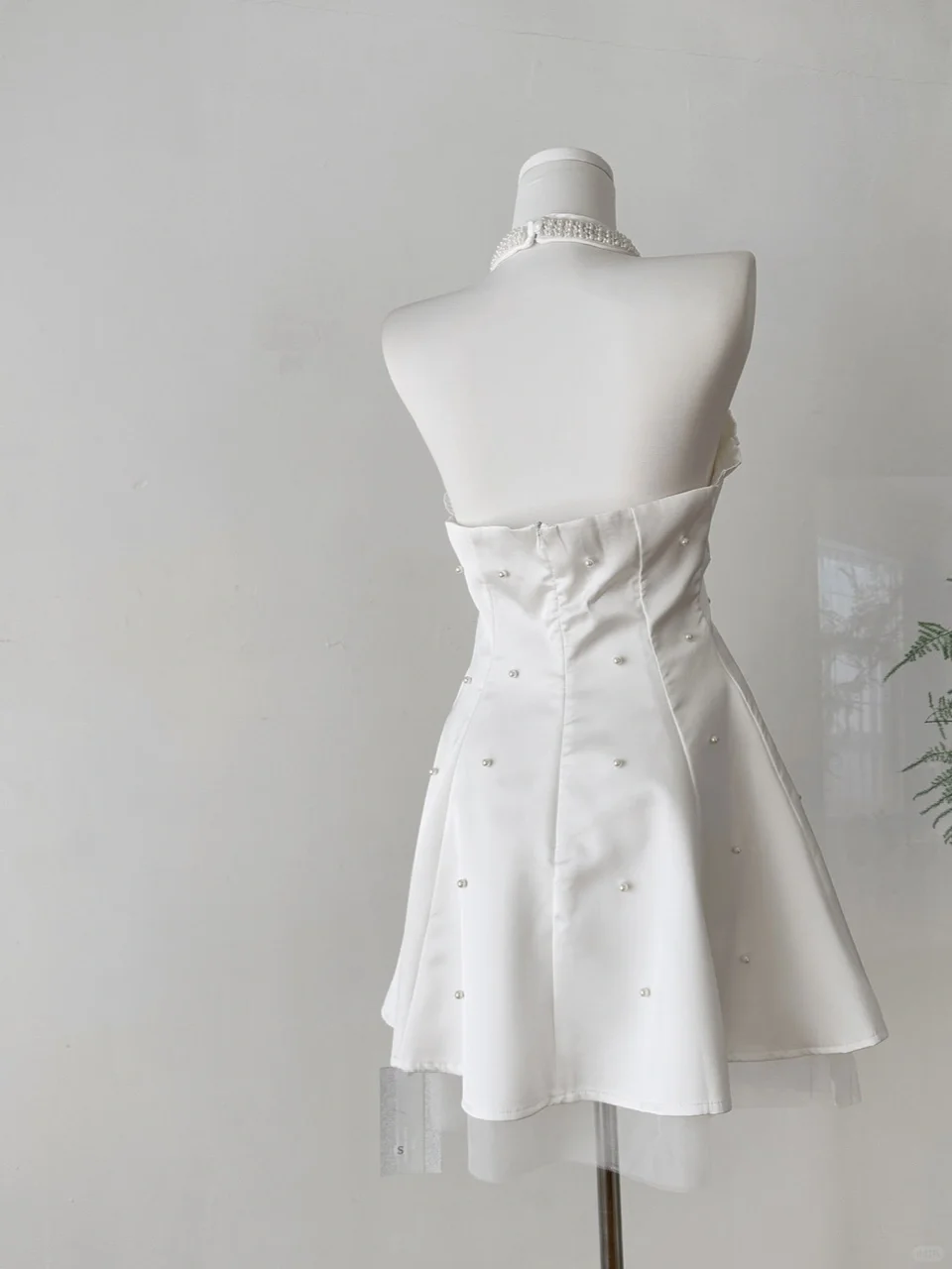 Sweet 16th A Line Halter Satin Beads Short Homecoming Dress Birthday Outfits C4592