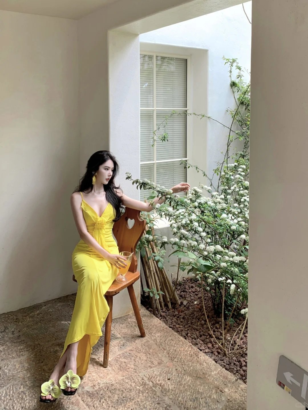 Yellow Mermaid Spaghetti Straps Satin Long Prom Dresses Formal Dress C4655