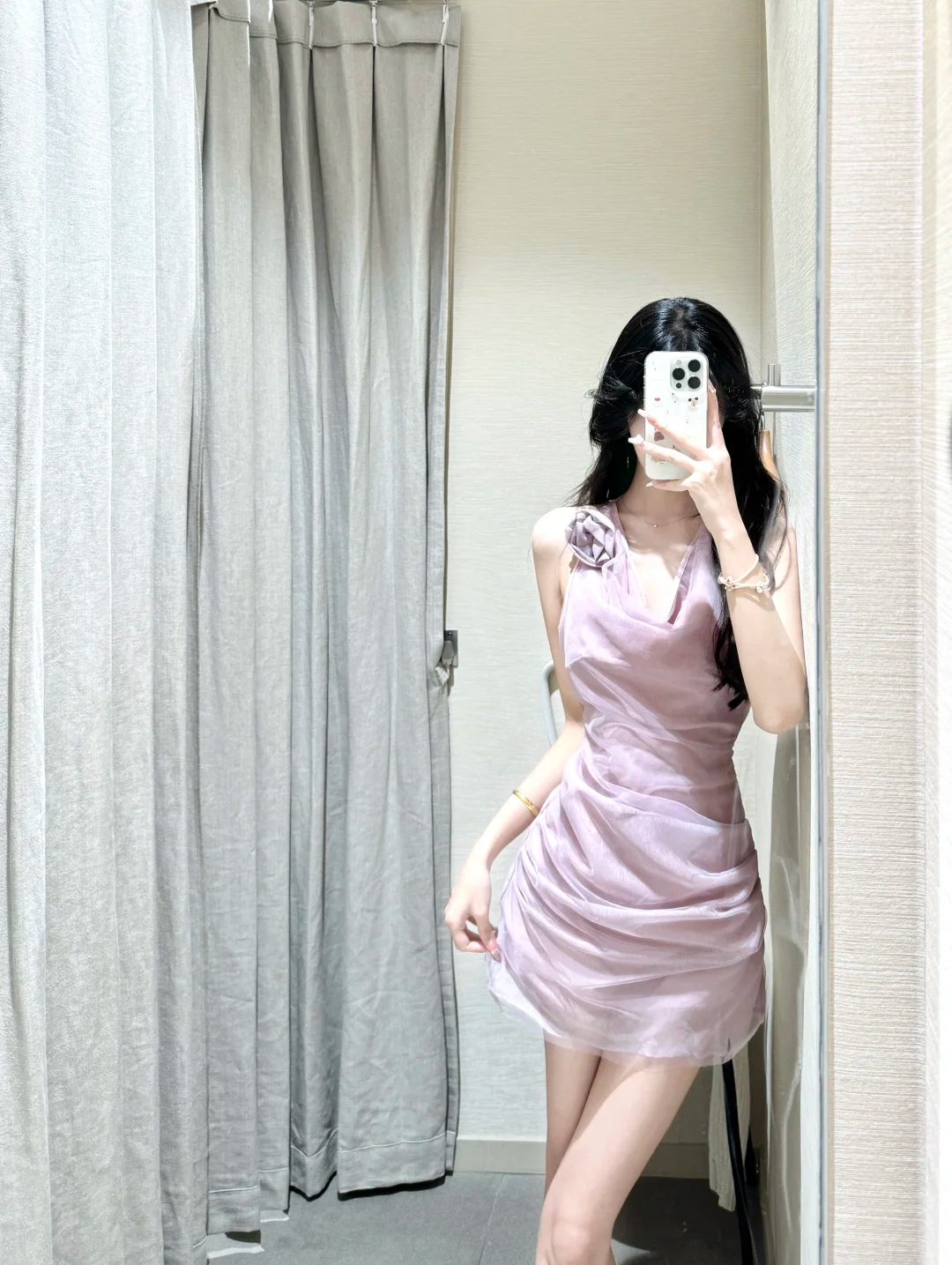 Unique A Line Halter Satin Chiffon Short Homecoming Dress 19th Birthday Outfits C4675