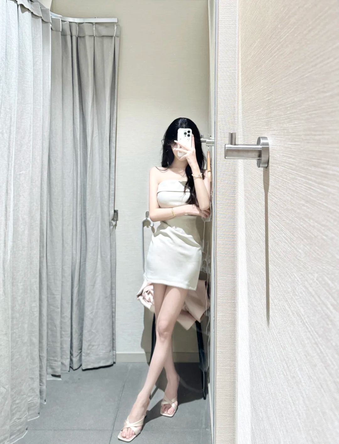 Simple Mermaid Strapless Satin Short Homecoming Dress 20th Birthday Outfits C4690