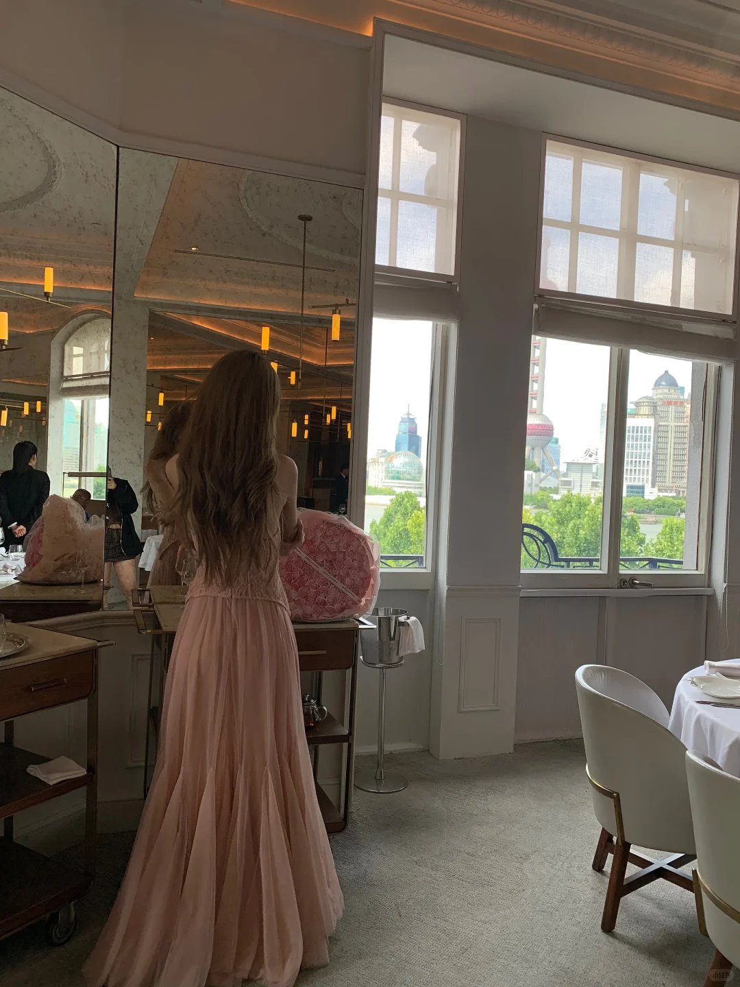 Classy A Line Strapless Tulle Lace Long Prom Dresses Formal Dress C4781