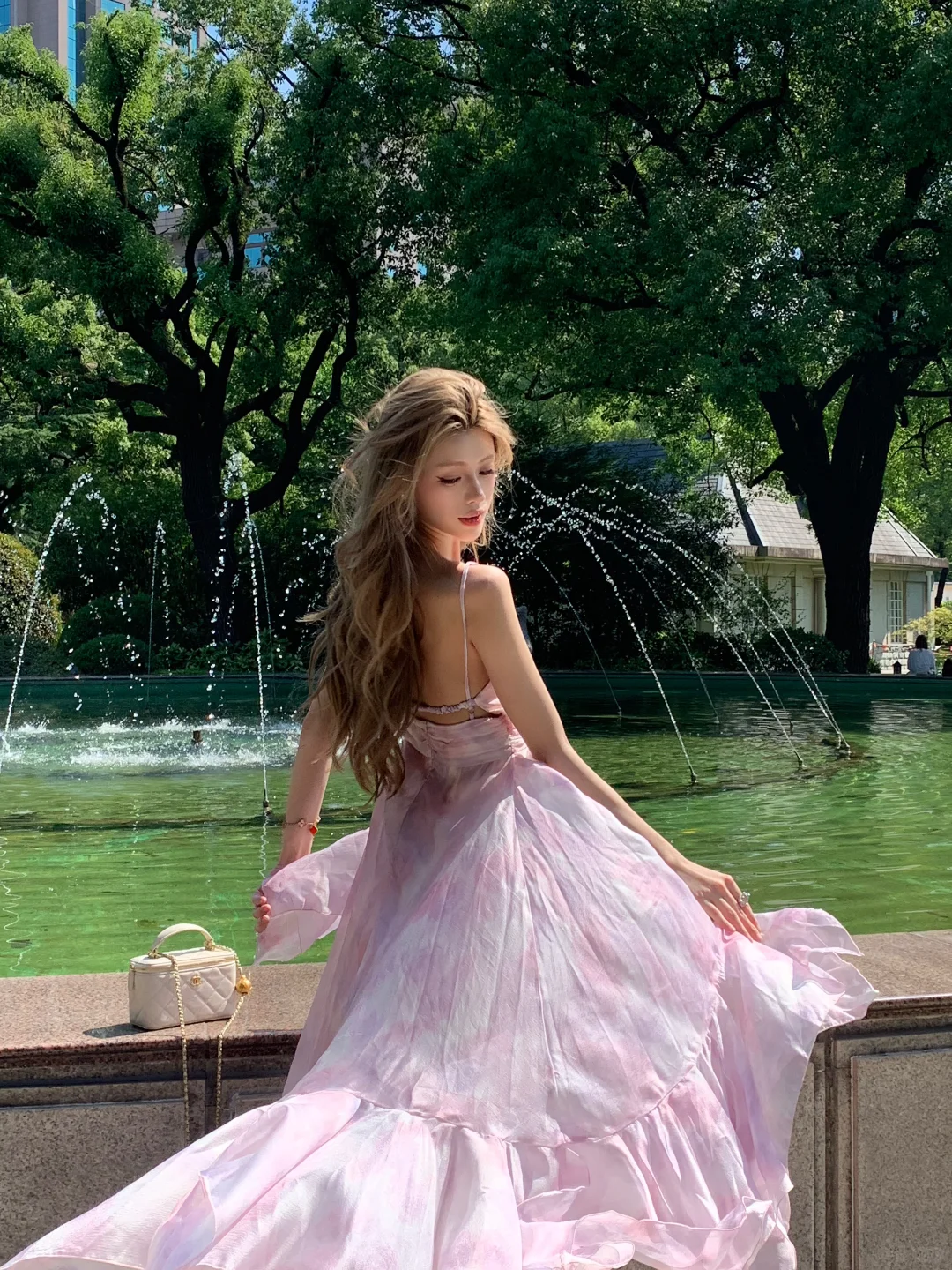 Pretty A Line Spaghetti Straps Chiffon Long Prom Dresses Formal Dress C4782