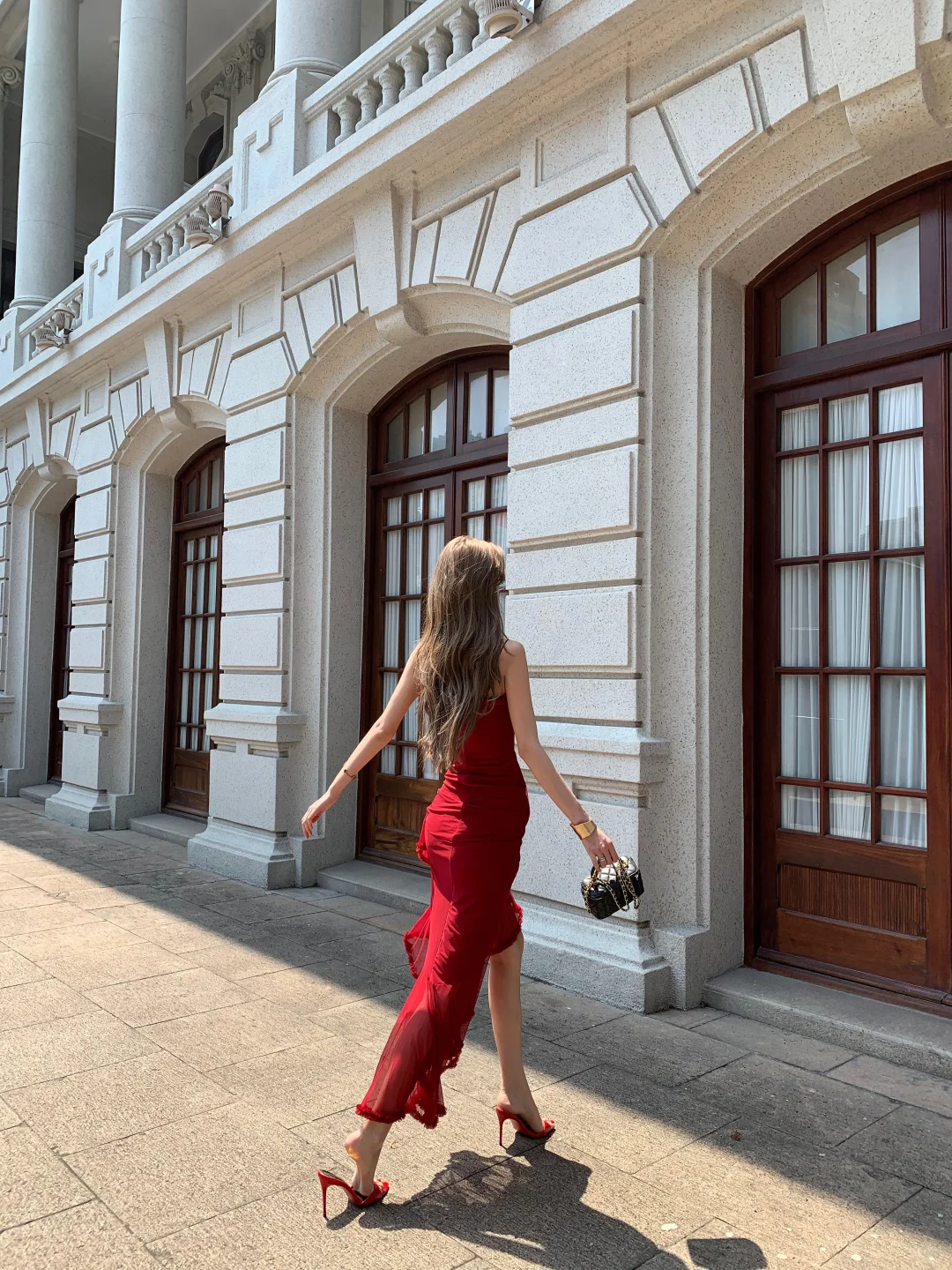 Burgundy Mermaid Spaghetti Straps Satin Long Prom Dresses Formal Dress C4787