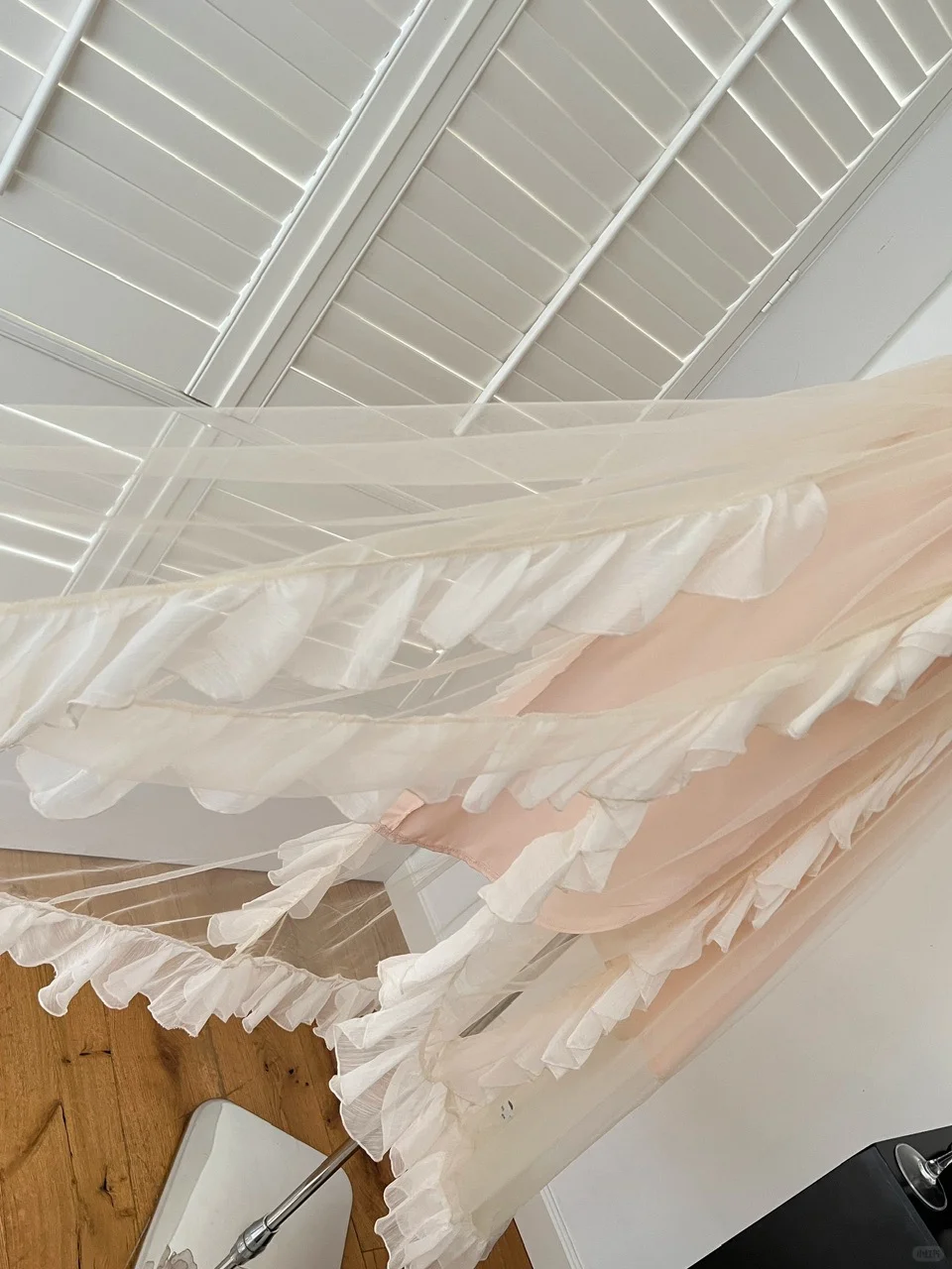 Princess A Line Spaghetti Straps Chiffon Tulle Ruffles Long Prom Dresses Formal Dress C4838