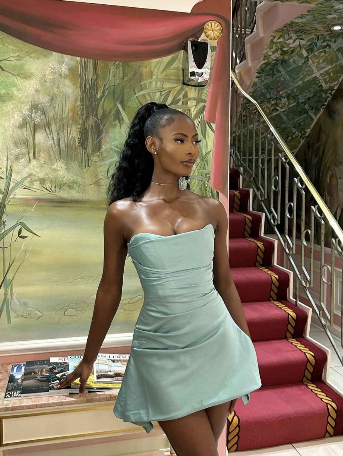 Chic A Line Strapless Satin Pleated Short Homecoming Dress 18th Birthday Outfits C4905