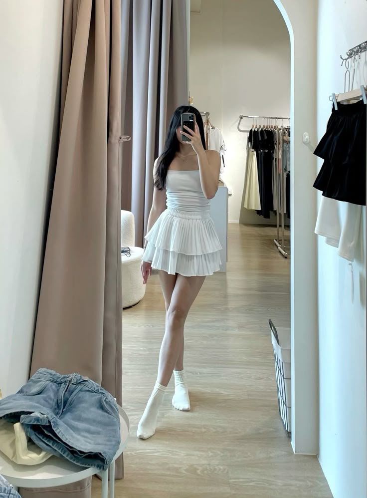 Elegant A Line Strapless Satin Tiered Short Homecoming Dress 17th Birthday Outfits C4947