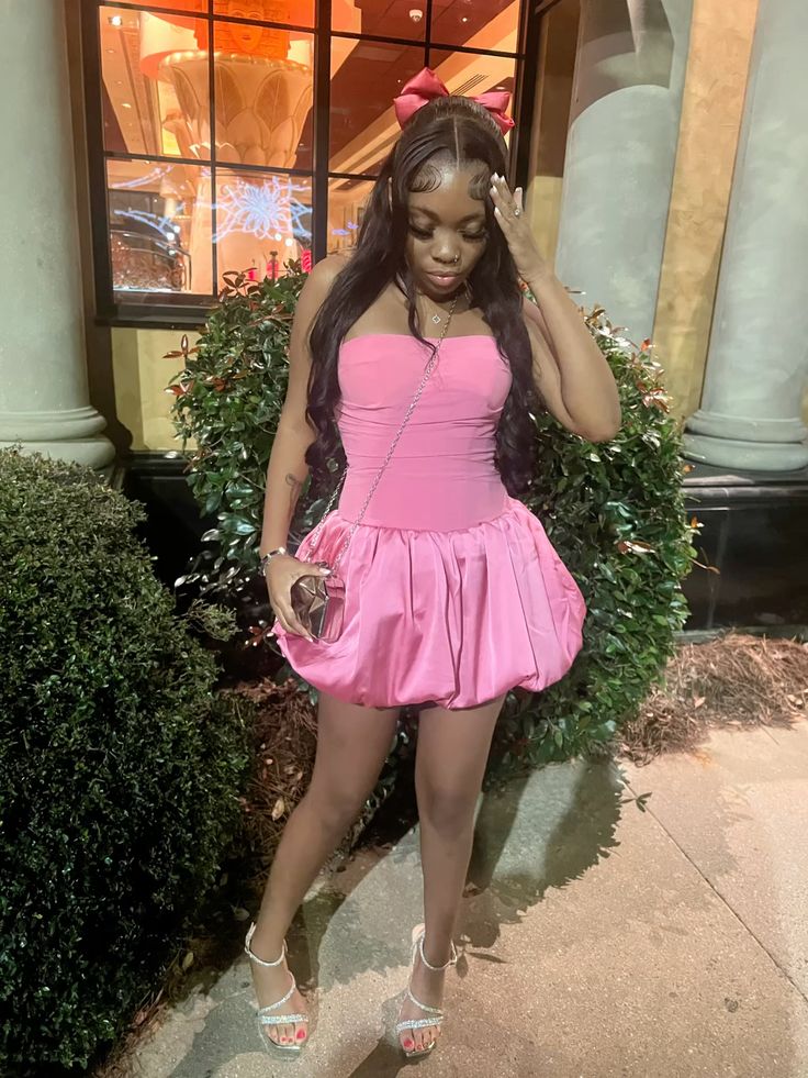 Pretty A Line Strapless Satin Short Homecoming Dress 21th Birthday Outfits C4986