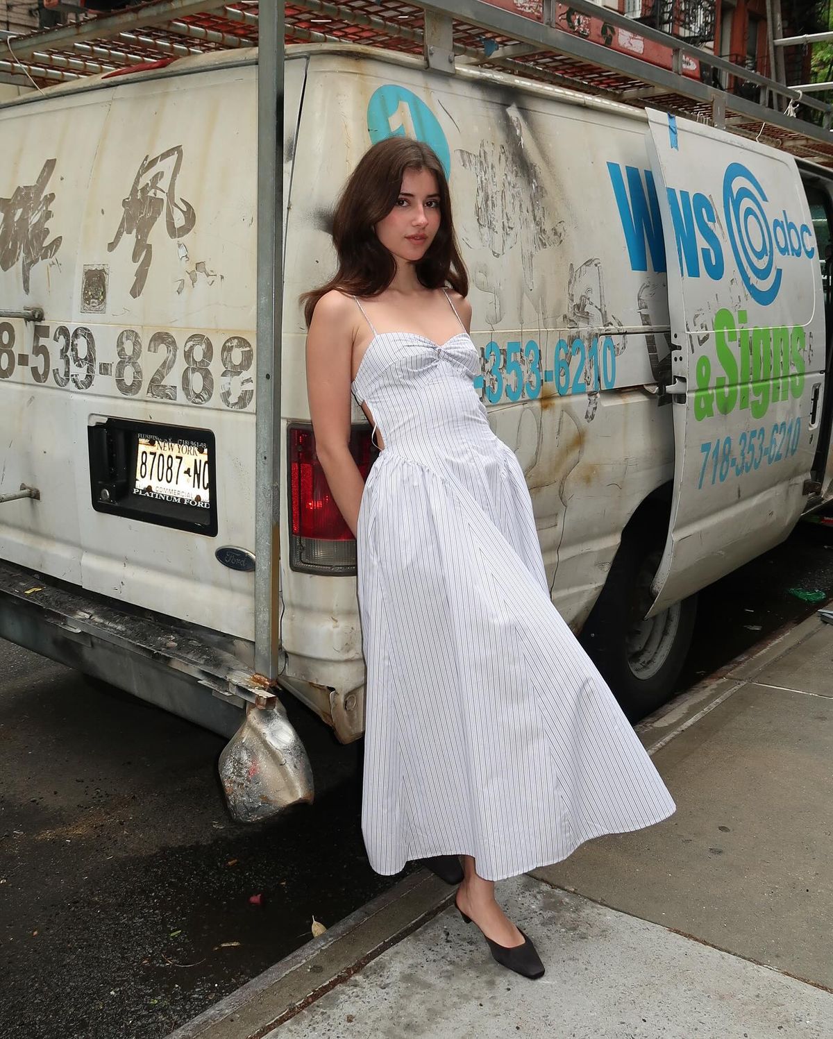 Chic A Line Spaghetti Straps Satin Long Prom Dresses Formal Dress C5011