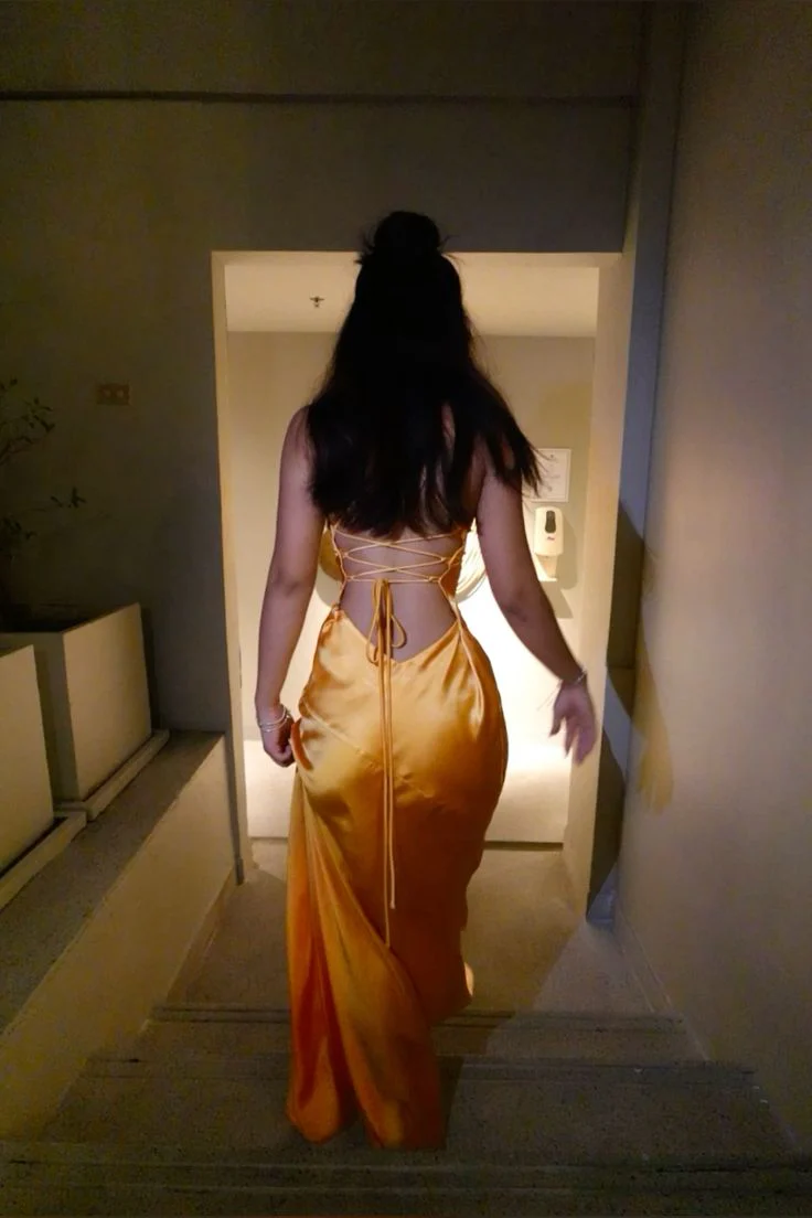 Simple Sexy Mermaid Halter Satin Slit Long Prom Dresses Formal Dress C5106