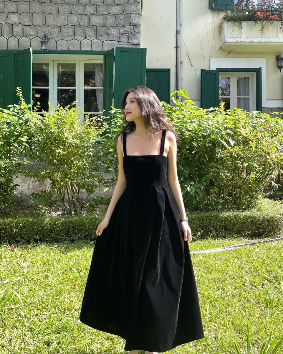 Lovely A Line Black Square Satin Long Prom Dresses Formal Dress C5138