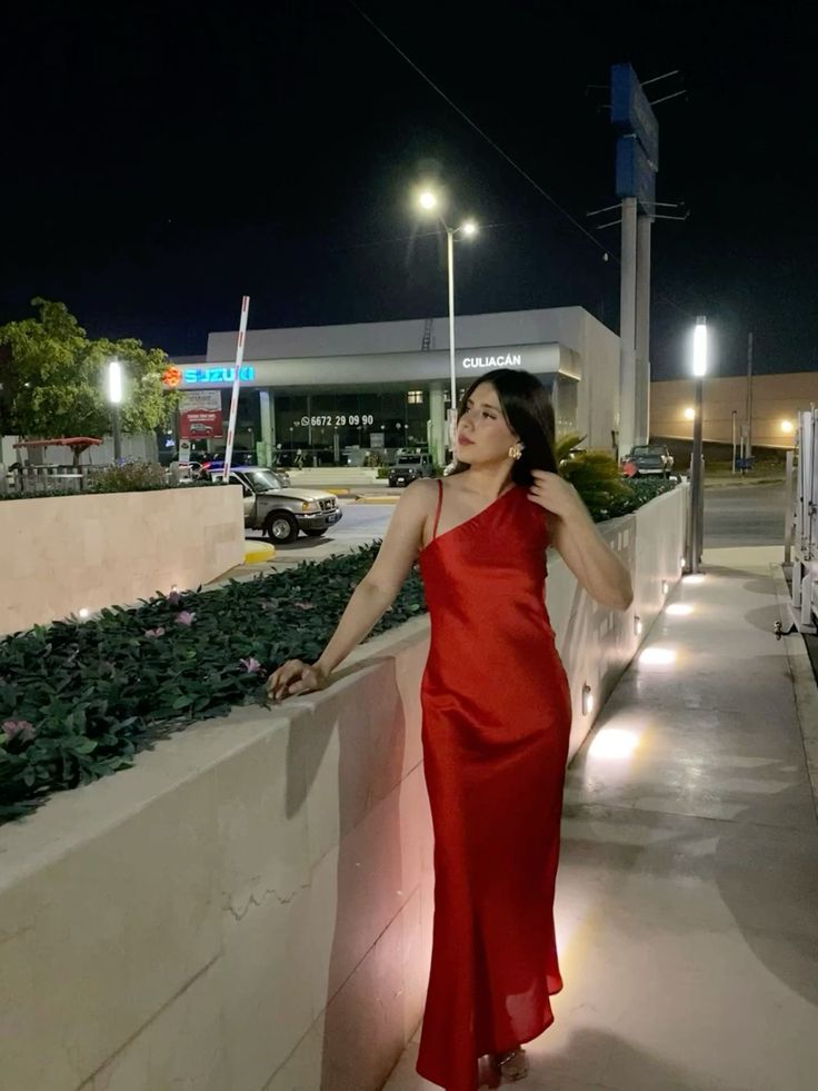 Unique Mermaid One Shoulder Satin Long Prom Dresses Formal Dress C5272