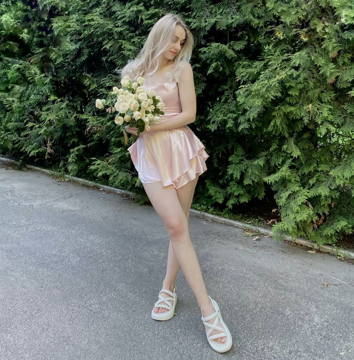 Pink A Line Spaghetti Straps Satin Short Homecoming Dress 18th Birthday Outfits C5332