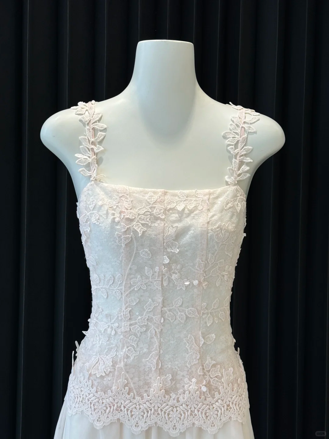 Pretty A Line Spaghetti Straps Satin Lace Long Prom Dresses Formal Dress C5365